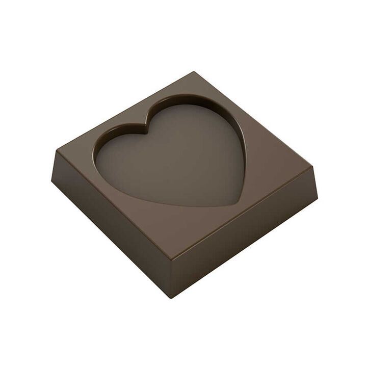 Square with Indented Heart Mould No: 520