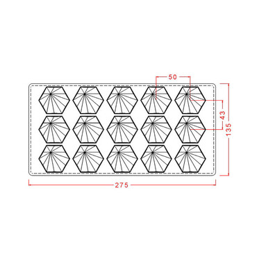 Geometric Hexagon Mould No: 601 - Thumbnail