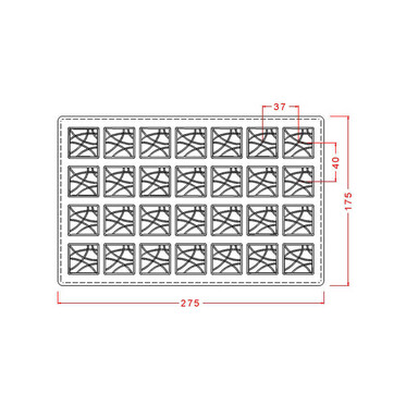 Square with Design Mould No: 612 - Thumbnail