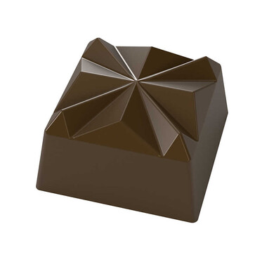  - Faceted Square Praline Mould No: 621