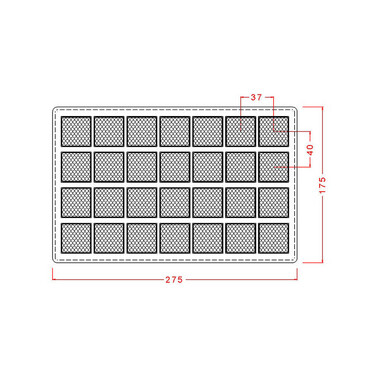 Caraque Mould – Square with Design (5g)No: 693 - Thumbnail