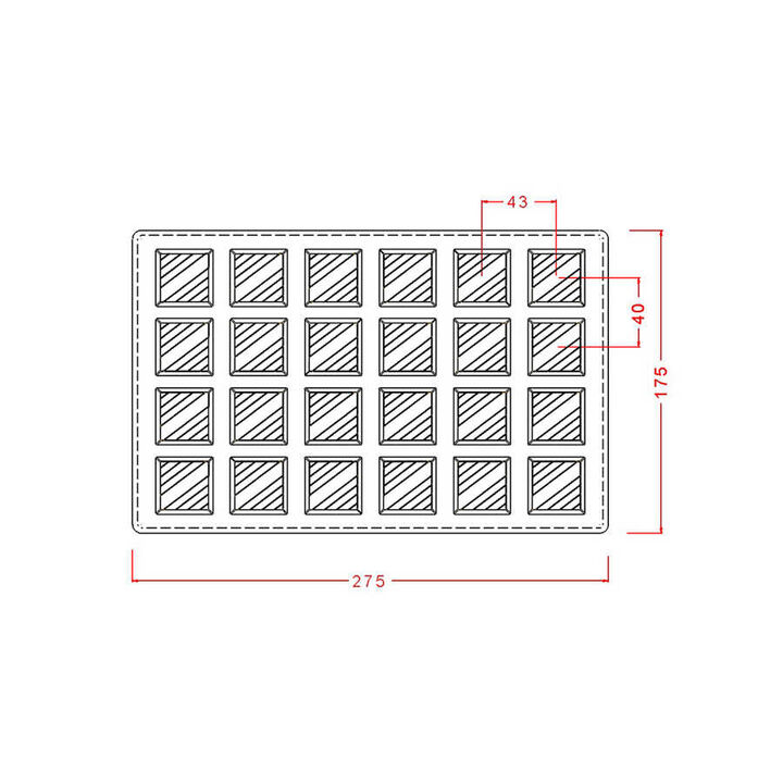 Square with Lines Mould No: 719