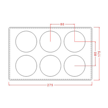 Injection Moulds (Flat) – Dome Praline (2.75″ Diameter) No: 156 - Thumbnail