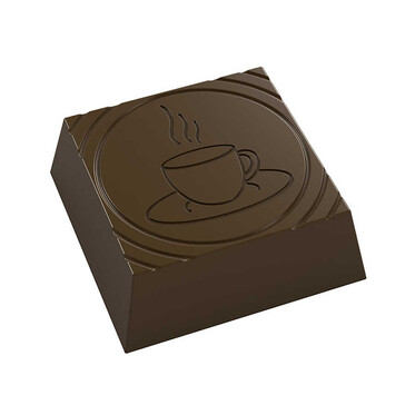  - Square with Coffee Cup Imprint Mould No: 179