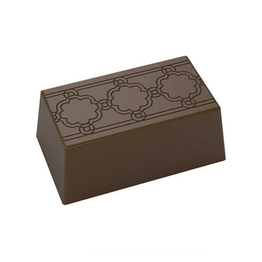  - Rectangle Praline with Design Mould No: 182