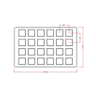 Caraque Mold – Plain Square (7g) No: 208 - Thumbnail