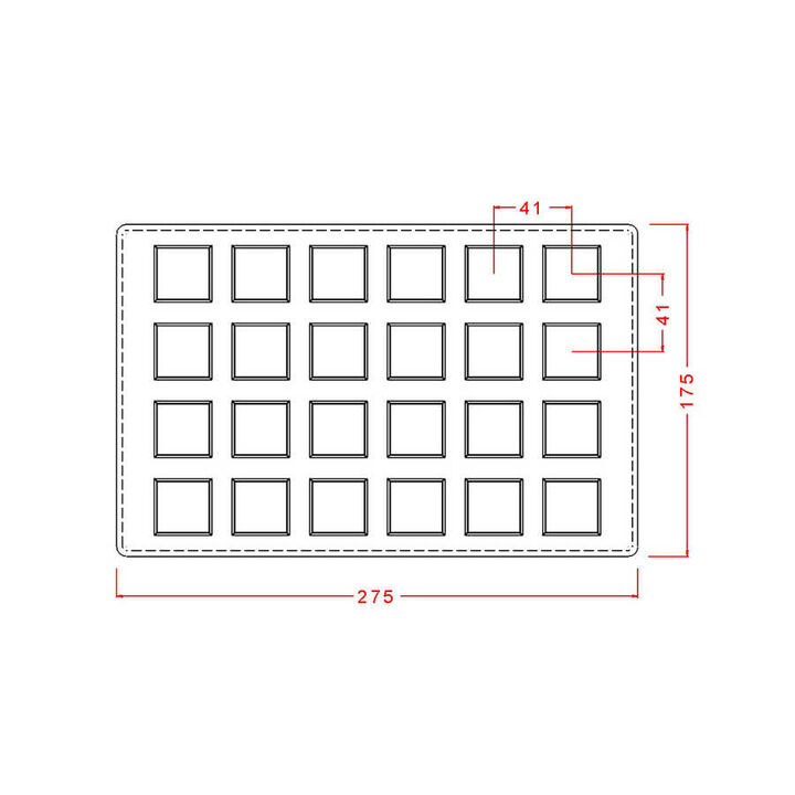 Caraque Mold – Plain Square (7g) No: 208