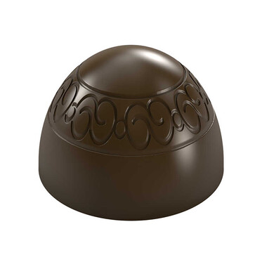  - Dome Praline with Swirl Imprint Mould No: 371