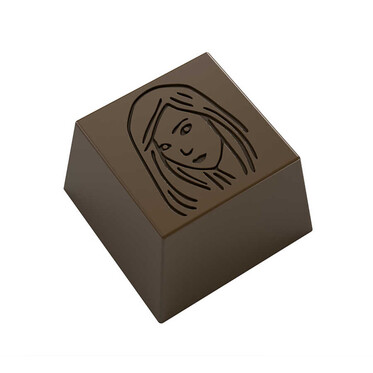  - Square Praline with Woman’s Face Mould No: 372