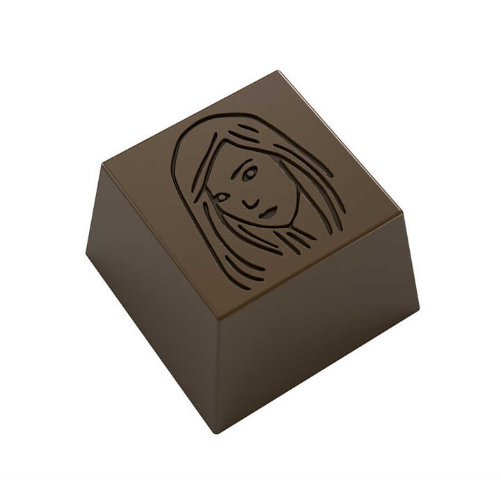 Square Praline with Woman’s Face Mould No: 372