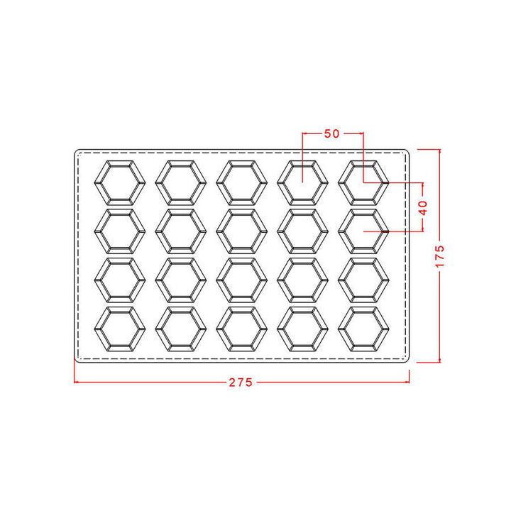 Hexagon Praline Mould No: 426