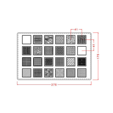 Caraque Mold – Assorted Design Squares (5g)No: 427 - Thumbnail