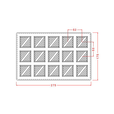 Square with Stripes Mould No: 452 - Thumbnail